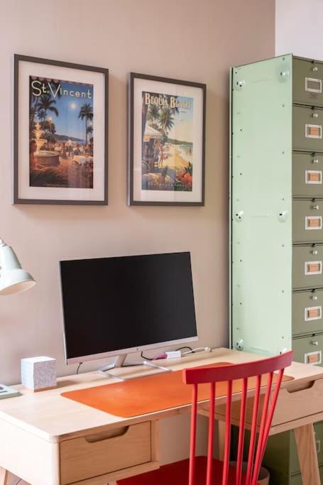 Apartment Stylish With Parking - Garden And Workspace